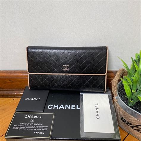 chanel trifold wallet|authentic chanel wallet.